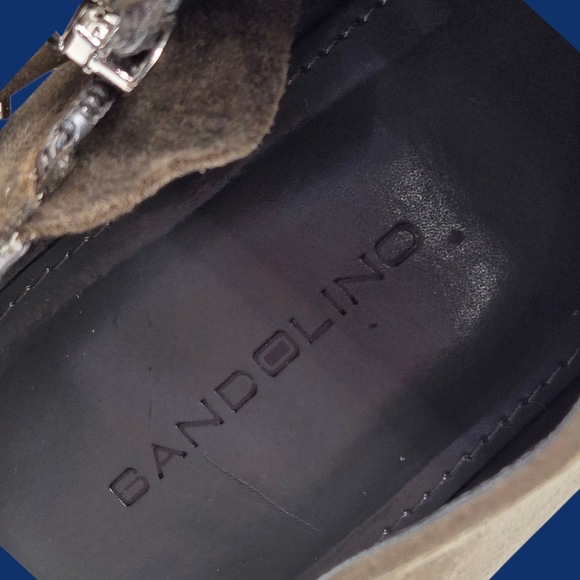 Bandolino Cardinal 11M "Gray" Suede Zippered Ankle Bootie Boots Shoes 3.5" heel - Picture 12 of 16